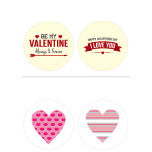 Valentine Stickers | 8 Mixed Designs